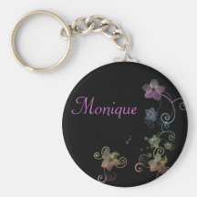Personalised Name Keyring - Rainbow Flowers Key Chains