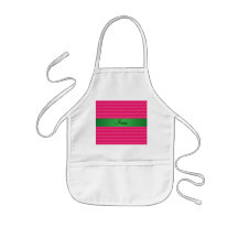 Personalised name pink chevrons apron