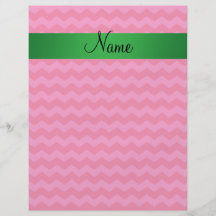 Personalised name pink chevrons custom flyer