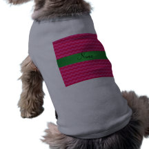 Personalised name pink chevrons pet tee