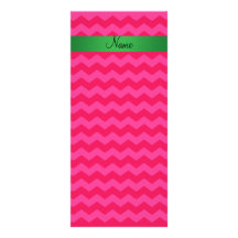 Personalised name pink chevrons rack cards