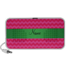 Personalised name pink chevrons speakers