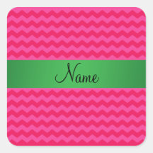 Personalised name pink chevrons sticker