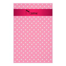 Personalised name pink diamonds customized stationery