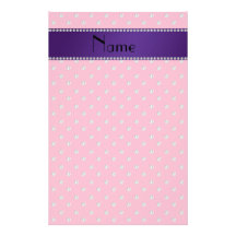 Personalised name pink diamonds stationery design
