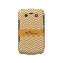 Personalised orange chevron pattern case blackberry cases
