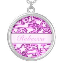 Personalised oriental Bird and leaves pattern Personalised Necklace