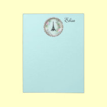 Personalised Paris French Eiffel Tower notepads