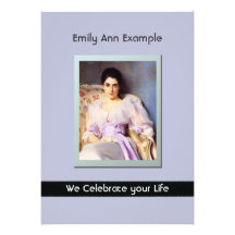 Personalised Photo (Living) Funeral or Memorial Custom Invite