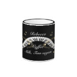 Personalised Piano Keys and Golden Music Notes Mugs