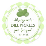 Personalised Pickles Round Canning Stickers stickers