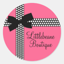 Personalised Polka Dot Ribbon Stickers