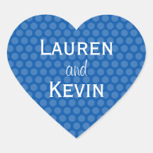 Personalised Polka Dot Wedding Seal Heart Sticker