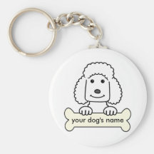 Personalised Poodle Keychains