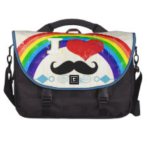 Personalised Rainbow I Heart Moustache
