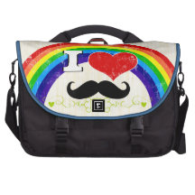 Personalised Rainbow I Heart Moustache