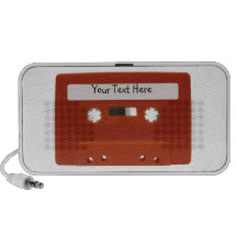 Personalised Red Cassette Tape Doodle Mini Speakers