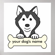 Personalised Siberian Husky Poster