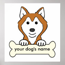 Personalised Siberian Husky Posters