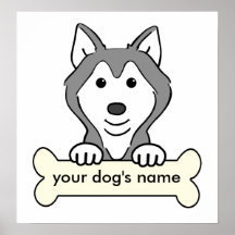 Personalised Siberian Husky Print