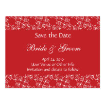 Personalised Spiral Swirls Save the Date Post Cards