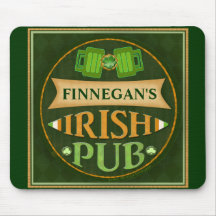 Personalised St. Patrick's Day Irish Pub Mouse Pad