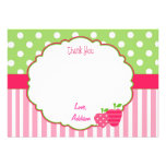 Personalised Strawberry Thank You Card Personalized Invites