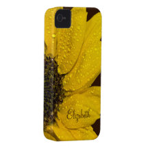Personalised Sunflower Floral iPhone 4 Case