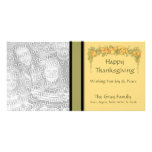 Personalised Vintage Fruits Happy Thanksgiving Photo Greeting Card