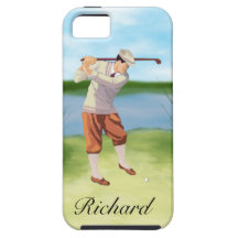 Personalised Vintage Golfer by Riverbank