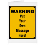 Personalised Warning Sign Greeting Card