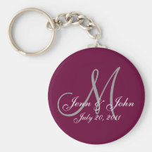 Personalised Wedding Keepsake Key Chain