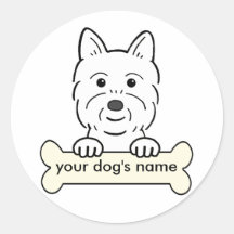 Personalised Westie Stickers
