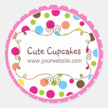 Personalised Whimsy Polka Dot Stickers