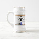 Personalised white and black football soccer Jerse Mugs