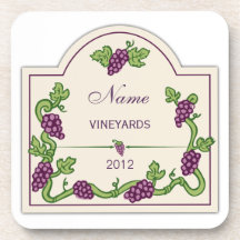 Personalised Wine Label Coasters