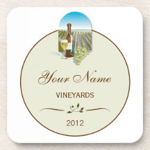 Personalised Wine Label Coasters