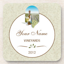 Personalised Wine Label Coasters