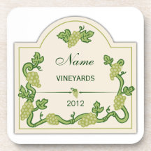 Personalised Wine Label Coasters