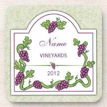 Personalised Wine Label Coasters