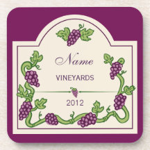 Personalised Wine Label Coasters