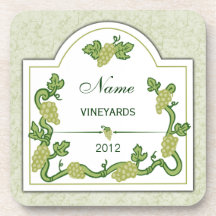 Personalised Wine Label Coasters