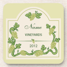 Personalised Wine Label Coasters