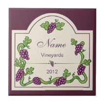 Personalised Wine Label Tile Trivet