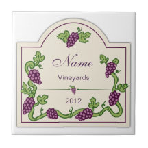 Personalised Wine Label Tile Trivet