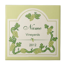 Personalised Wine Label Tile Trivet