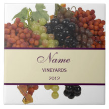 Personalised Wine Large Tile Trivet