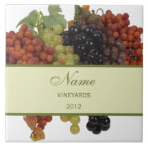 Personalised Wine Large Tile Trivet