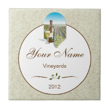 Personalised Wine Tile Trivet