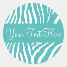 Personalised Zebra Envelope Sticker Seal